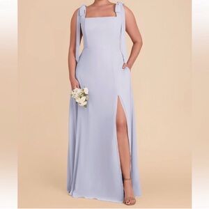 Birdie Grey - Alex in Periwinkle Chiffon Bridesmaids Dress